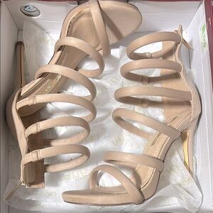 Elegant Nude Strappy Heels